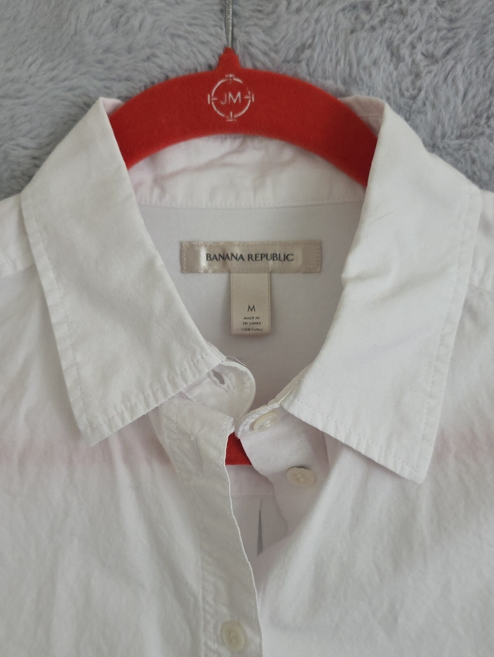 Banana Republic Women's White Button Front Shirt Medium 100% Cotton Long Sleeve - Picture 2 of 10